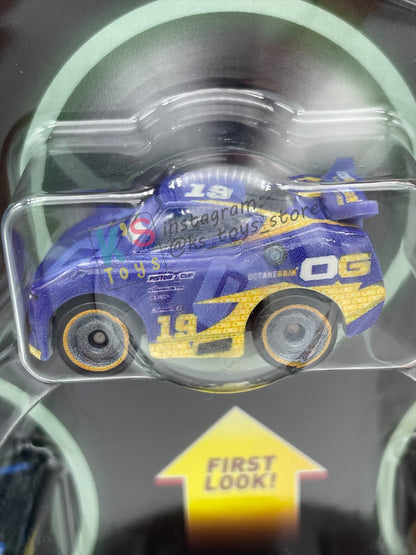 RARE MINI RACERS DISNEY PIXAR CARS BY MATTEL, 3-PACK GLOW DANNY SWERVEZ, GLOW JACKSON STORM AND GLOW TIM TREADLESS (GLOW IN THE DARK SERIES) - BNIP