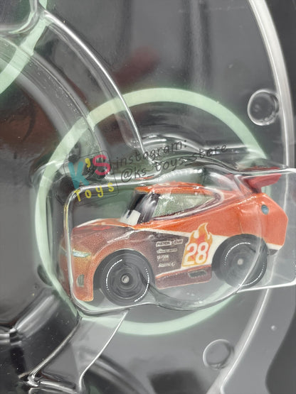 RARE MINI RACERS DISNEY PIXAR CARS BY MATTEL, 3-PACK GLOW DANNY SWERVEZ, GLOW JACKSON STORM AND GLOW TIM TREADLESS (GLOW IN THE DARK SERIES) - BNIP