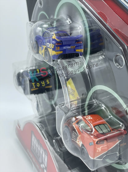 RARE MINI RACERS DISNEY PIXAR CARS BY MATTEL, 3-PACK GLOW DANNY SWERVEZ, GLOW JACKSON STORM AND GLOW TIM TREADLESS (GLOW IN THE DARK SERIES) - BNIP