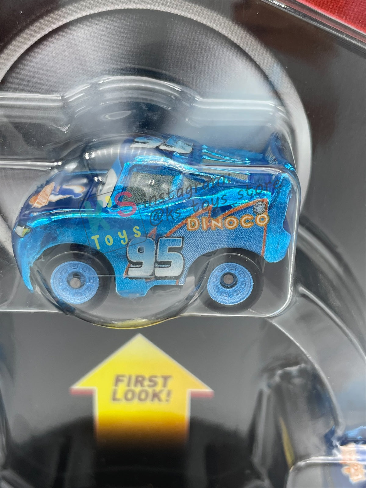 RARE MINI RACERS DISNEY PIXAR CARS BY MATTEL, 3-PACK METALLIC DINOCO LIGHTNING MCQUEEN, METALLIC DINOCO CHICK HICKS AND METALLIC CAL WEATHERS (METALLIC SERIES) - BNIP