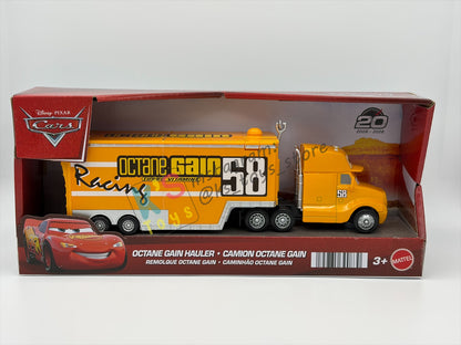HAULER DISNEY PIXAR CARS BY MATTEL, OCTANE GAIN - 2026 RE-RELEASED 20TH ANNIVERSARY PACKAGING - BNIP