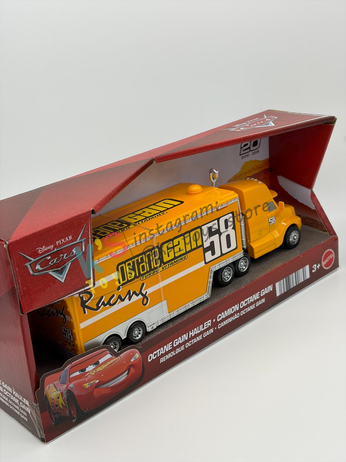 HAULER DISNEY PIXAR CARS BY MATTEL, OCTANE GAIN - 2026 RE-RELEASED 20TH ANNIVERSARY PACKAGING - BNIP
