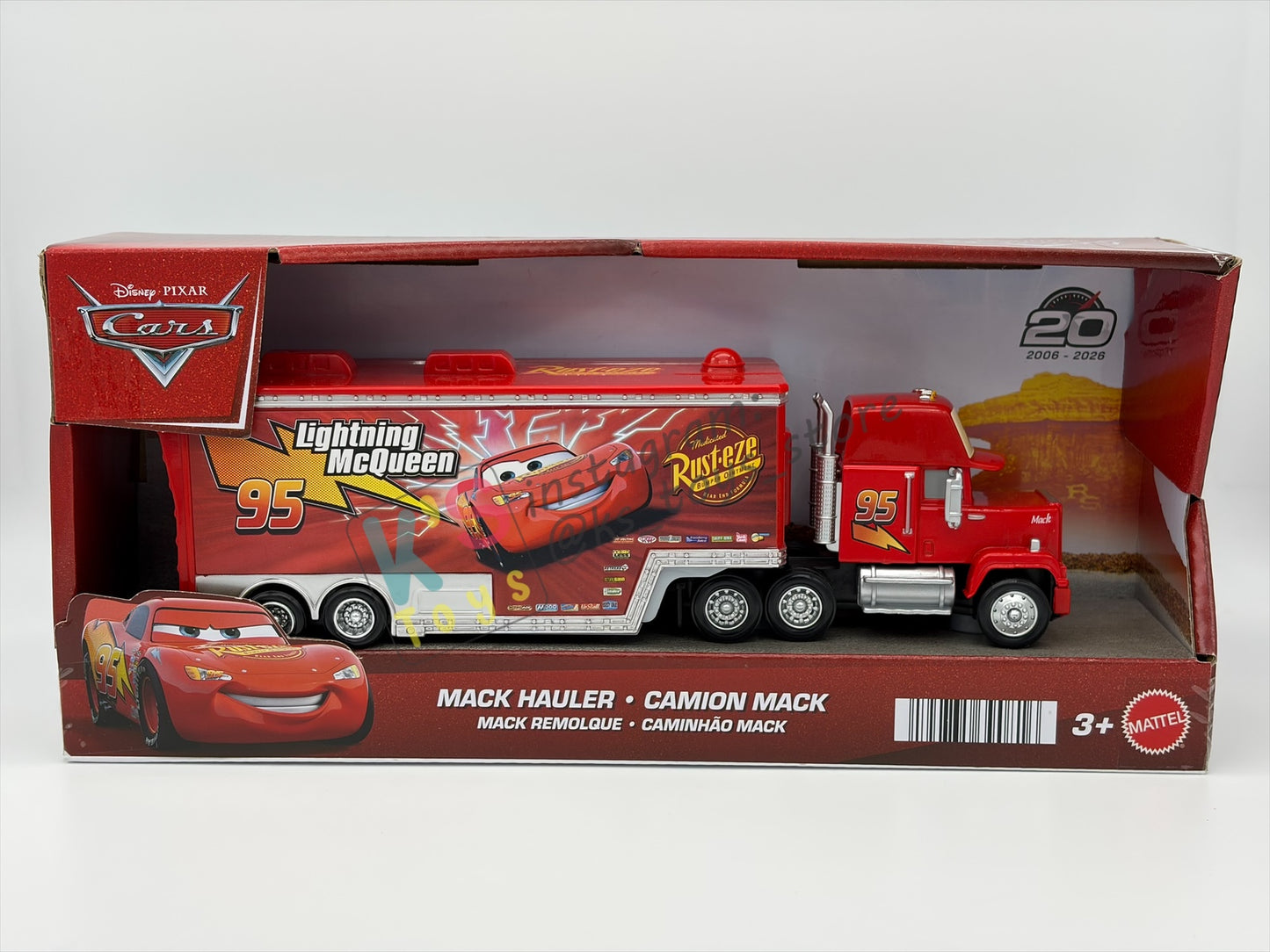HAULER DISNEY PIXAR CARS BY MATTEL, MACK CARS 1 - 2026 RE-RELEASED 20TH ANNIVERSARY PACKAGING - BNIP
