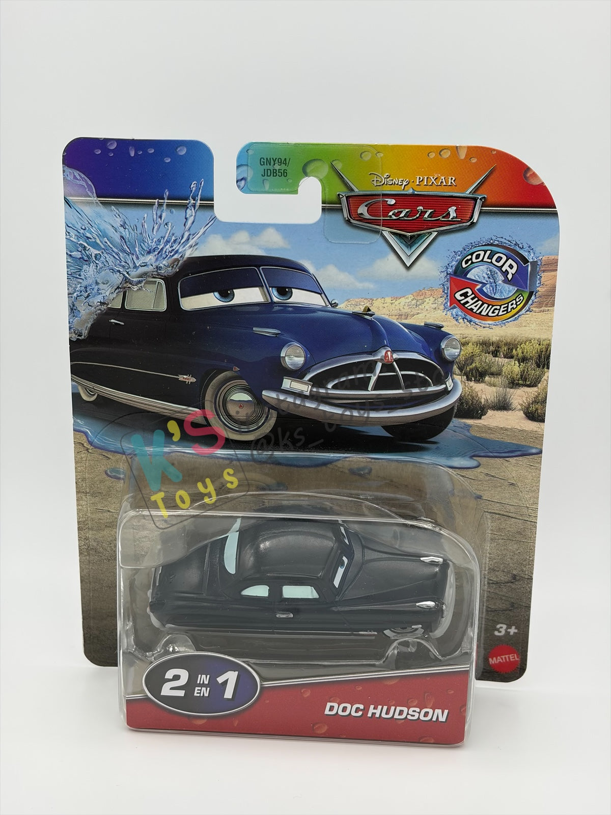 COLOR CHANGERS Disney Pixar Cars by MATTEL, DOC HUDSON - BLACK/BLUE 2026 RE-RELEASED - BNIP