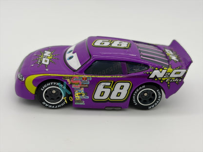 PRE-OWNED / LOOSE DISNEY PIXAR CARS BY MATTEL - "MANNY FLYWHEEL N2O COLA RUBBER TIRES- CARS SYNTHETIC RUBBER TIRES SERIES, NEAR MINT CONDITION - READ DESCRIPTION!!!!!!!!!!!
