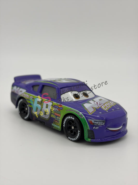 PRE-OWNED / LOOSE DISNEY PIXAR CARS 1:55 BY MATTEL - "PARKER BRAKESTON (NO 2 COLA #68)" CARS 3 PISTON CUP RACERS SERIES - NEAR MINT CONDITION
