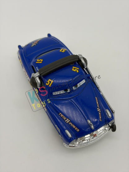 PRE-OWNED / LOOSE DISNEY PIXAR CARS 1:55 BY MATTEL - "PIT CREW MEMBER FABULOUS HUDSON HORNET" CARS SERIES - NEAR MINT CONDITION