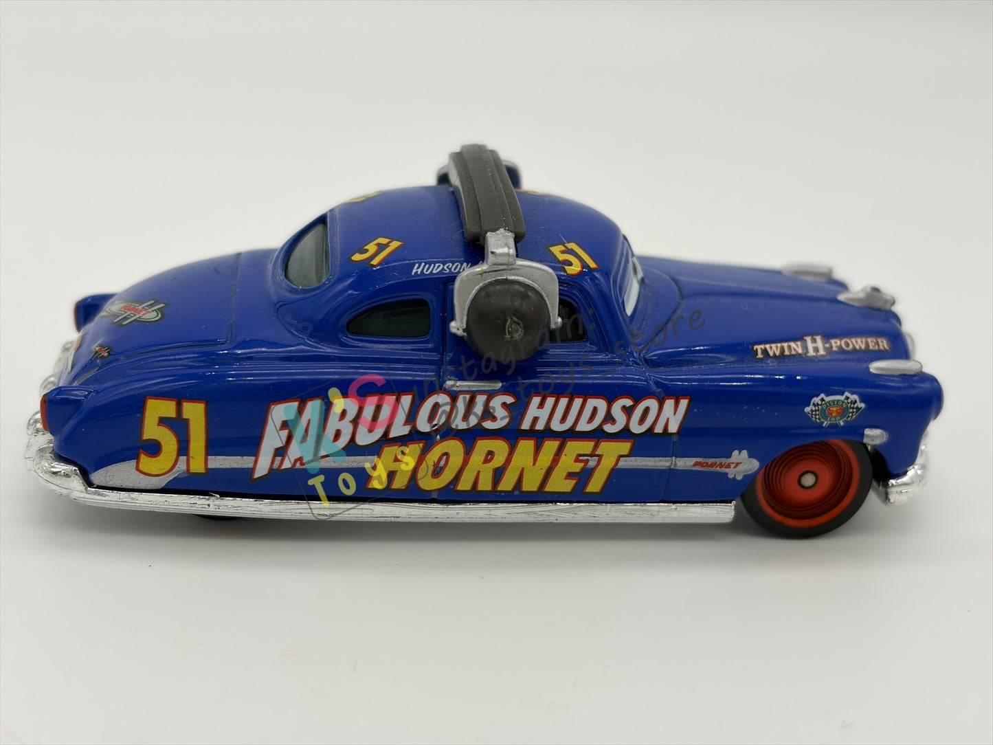 PRE-OWNED / LOOSE DISNEY PIXAR CARS 1:55 BY MATTEL - "PIT CREW MEMBER FABULOUS HUDSON HORNET" CARS SERIES - NEAR MINT CONDITION