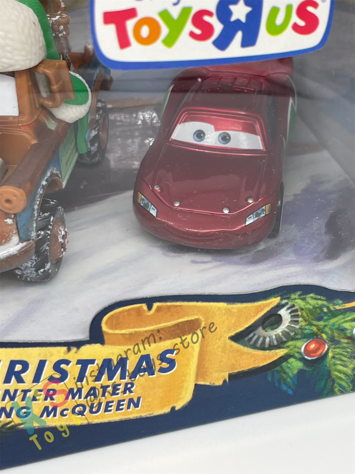 GIFT SET Disney Pixar Cars by MATTEL, EXCLUSIVE 3 PACK MATER SAVES CHRISTMAS ONLY AT TOYRUS - SANTA CAR, WHEE-HOO WINTER MATER, AND HOLIDAY HOTSHOT LIGHTNING MCQUEEN - BNIP