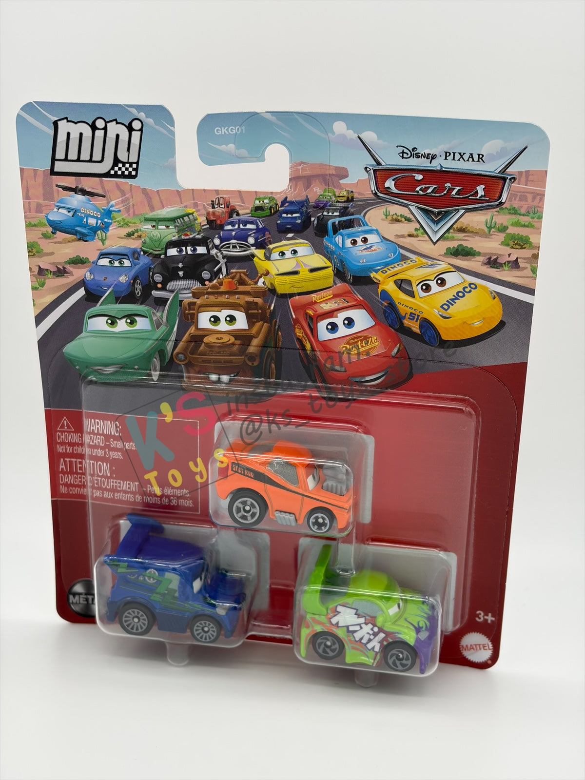 MINI RACERS DISNEY PIXAR CARS 3-PACK BY MATTEL  "DJ, SNOT ROD AND WINGO"- 2026 RELEASE - BNIP