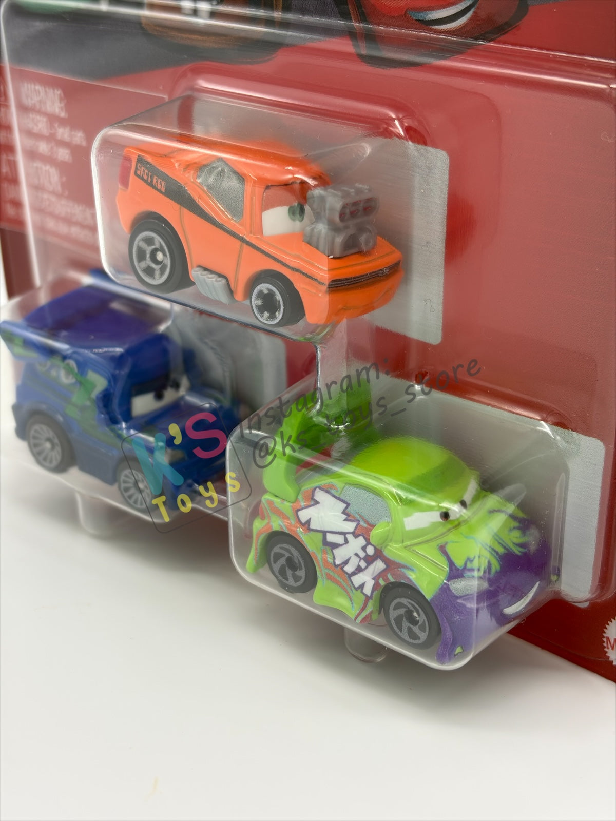 MINI RACERS DISNEY PIXAR CARS 3-PACK BY MATTEL  "DJ, SNOT ROD AND WINGO"- 2026 RELEASE - BNIP
