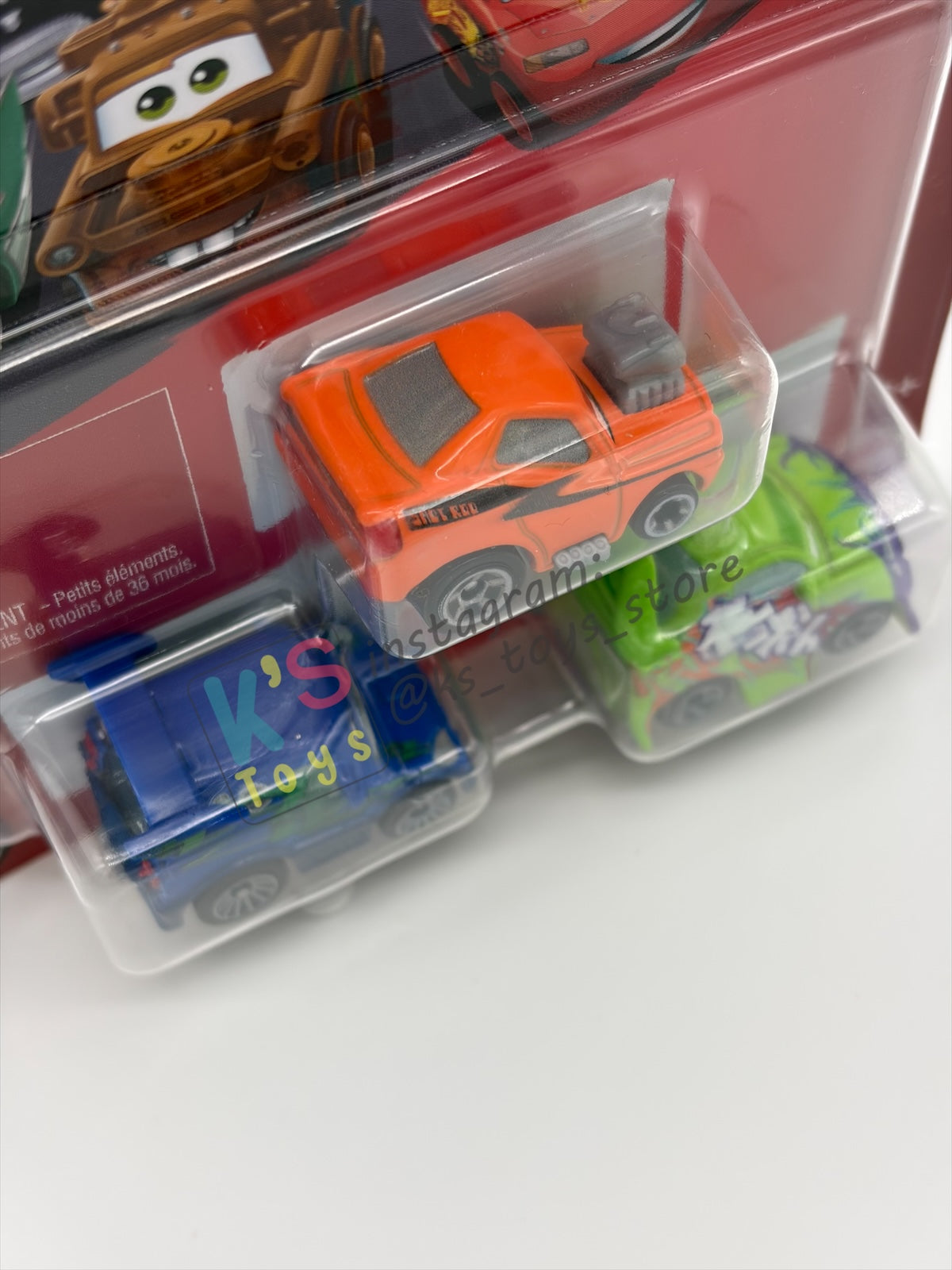 MINI RACERS DISNEY PIXAR CARS 3-PACK BY MATTEL  "DJ, SNOT ROD AND WINGO"- 2026 RELEASE - BNIP