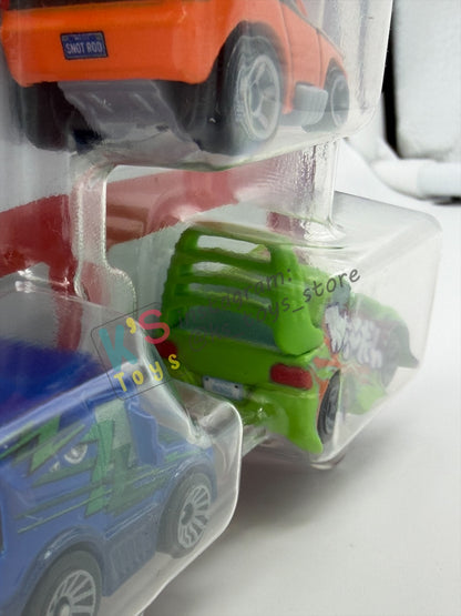 MINI RACERS DISNEY PIXAR CARS 3-PACK BY MATTEL  "DJ, SNOT ROD AND WINGO"- 2026 RELEASE - BNIP