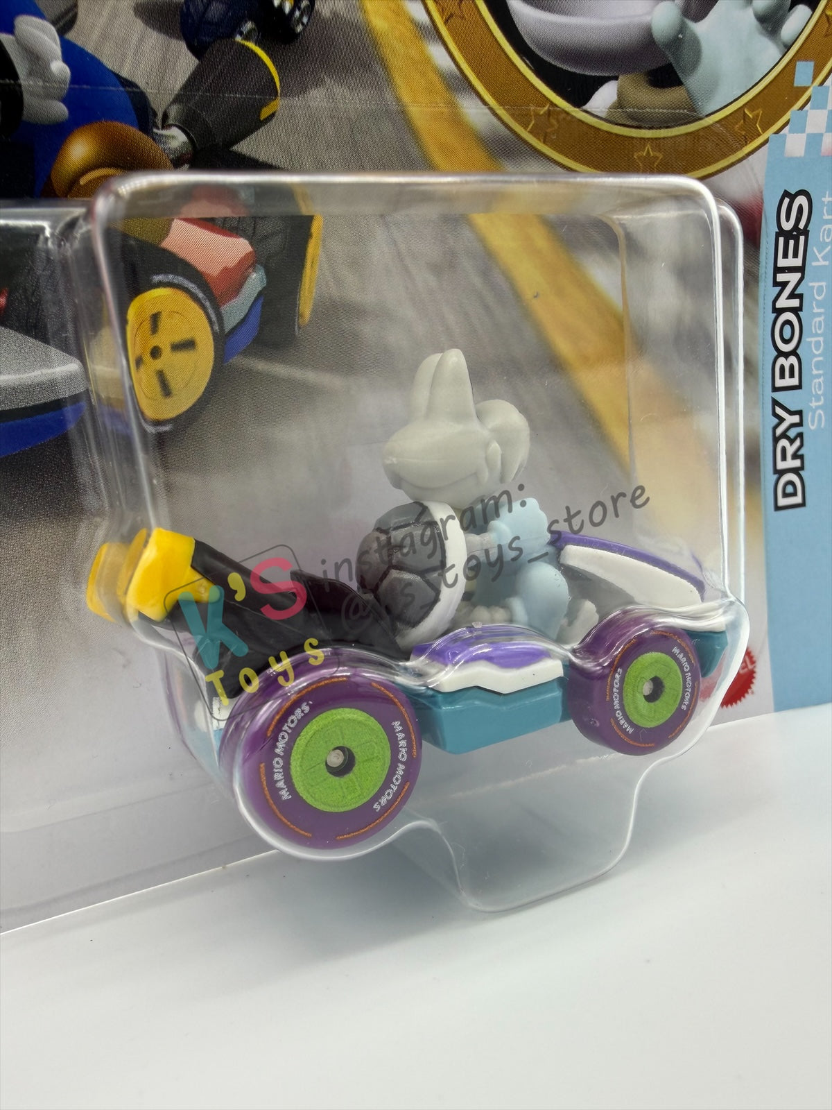 HOTWHEELS MARIO KART 1:64 BY MATTEL, "DRY BONES WITH STANDARD KART" 2026 RE-RELEASED - BNIP
