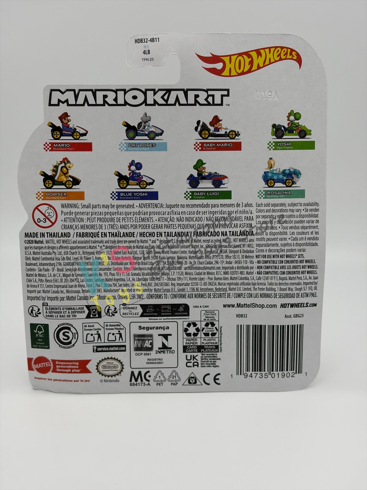 HOTWHEELS MARIO KART 1:64 BY MATTEL, "ROSALINA BIRTHDAY GIRL" 2026 RE-RELEASED - BNIP