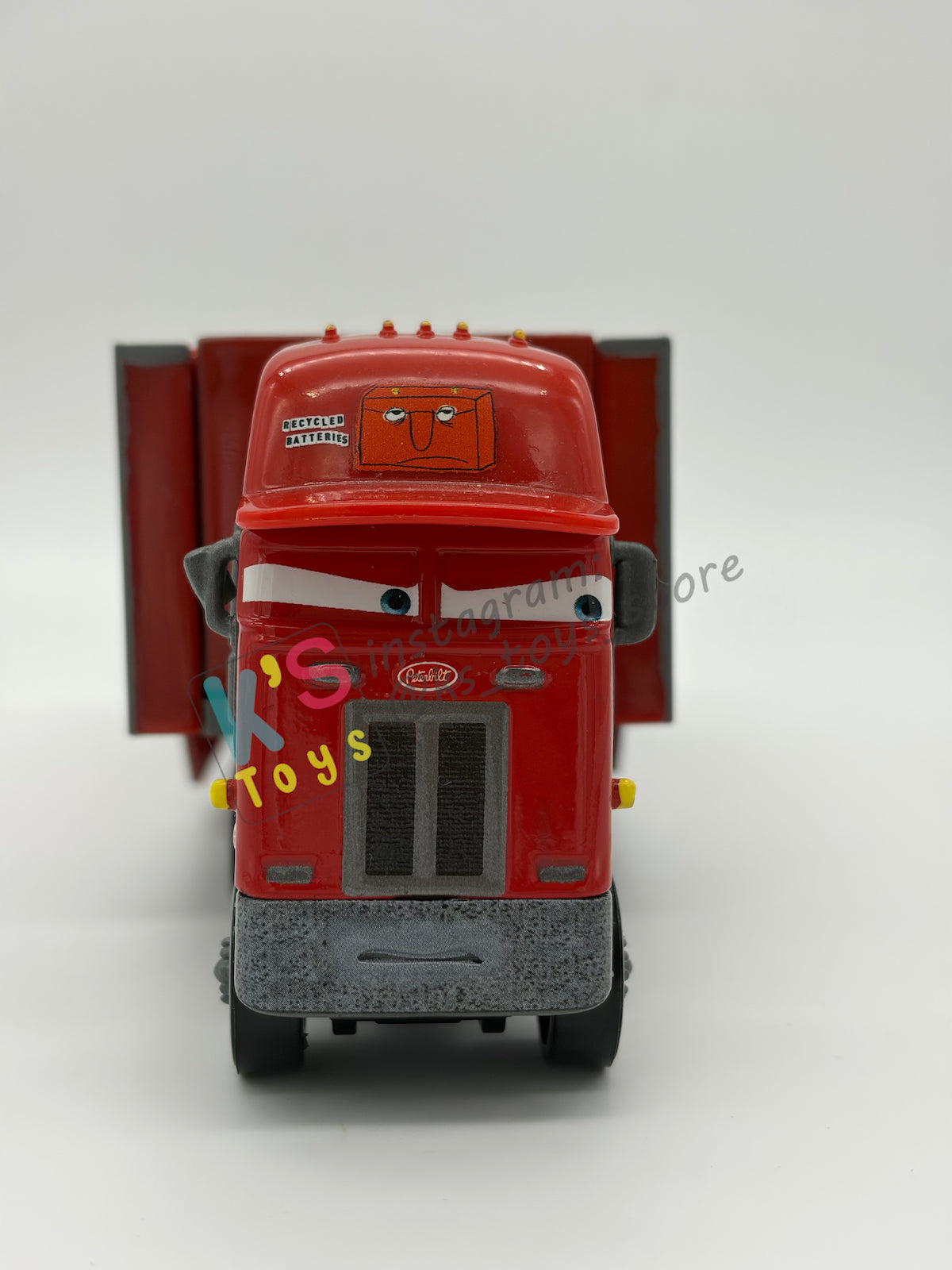 PRE-OWNED / LOOSE HAULER DISNEY PIXAR CARS BY MATTEL, PETERBILL / JERRY RECYCLED BATTERIES HAULER,  IN NEAR MINT CONDITION - PLEASE READ DESCRIPTION!!!!!!!!!!