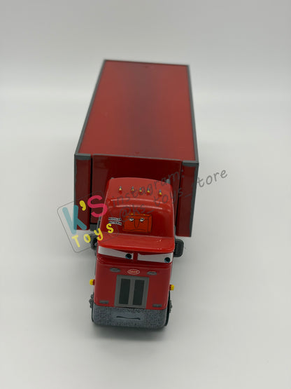 PRE-OWNED / LOOSE HAULER DISNEY PIXAR CARS BY MATTEL, PETERBILL / JERRY RECYCLED BATTERIES HAULER,  IN NEAR MINT CONDITION - PLEASE READ DESCRIPTION!!!!!!!!!!