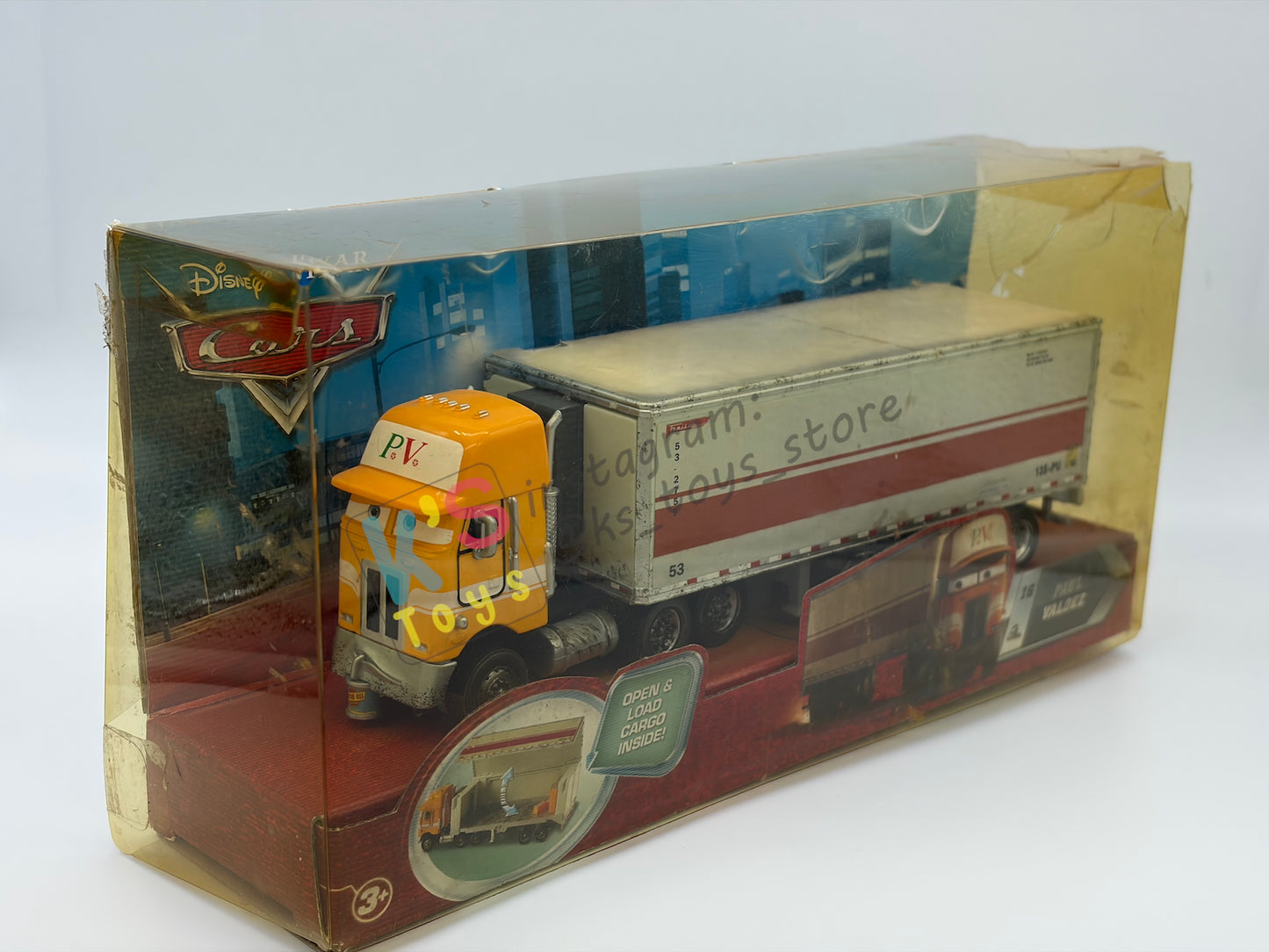 Hauler Disney Pixar Cars by Mattel, Paul Valdez #16 Hauler - BNIP ** BLISTER IS CRACKED**