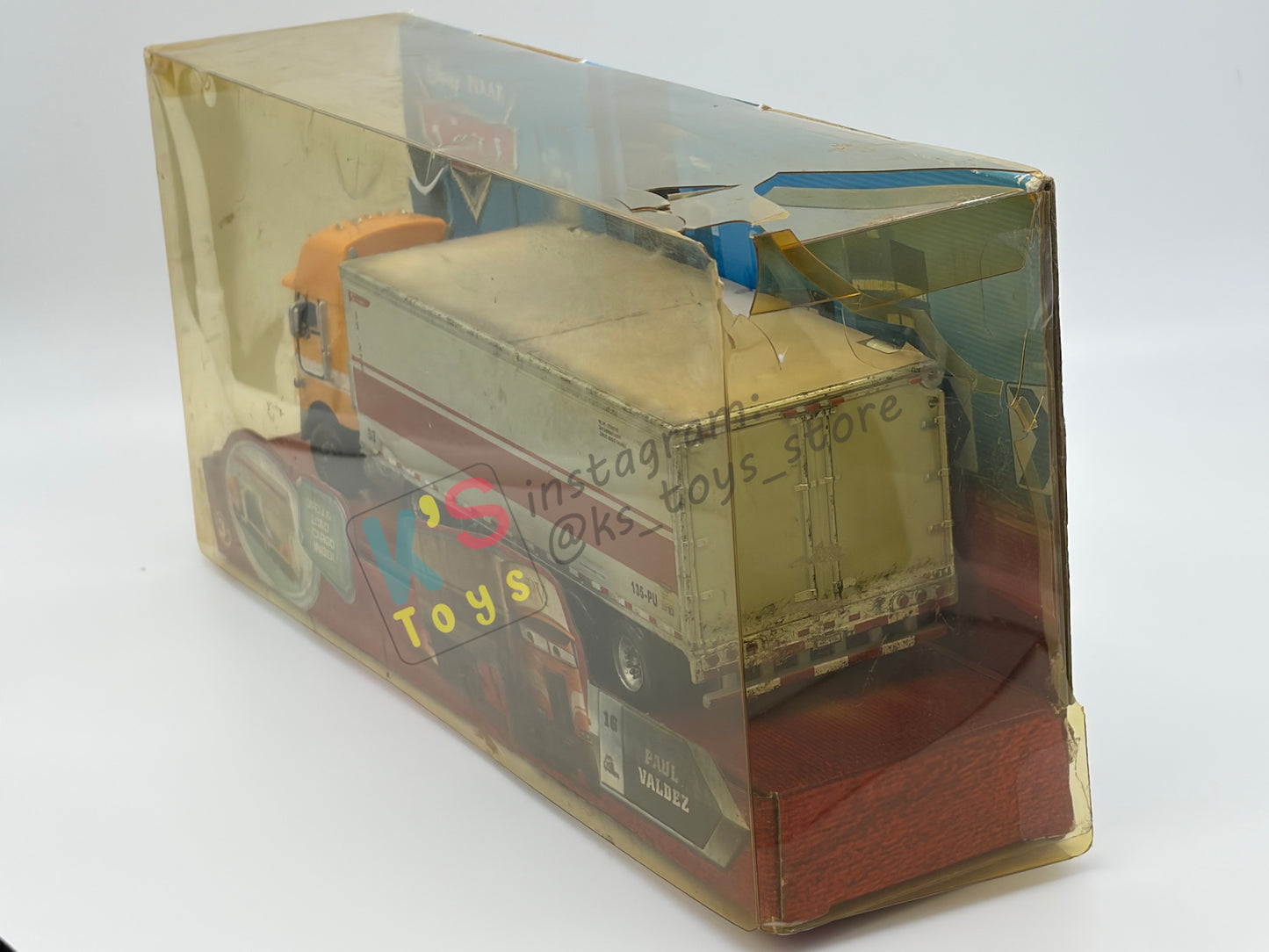 Hauler Disney Pixar Cars by Mattel, Paul Valdez #16 Hauler - BNIP ** BLISTER IS CRACKED**