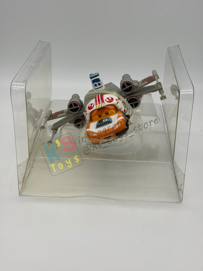 RARE EXCLUSIVE DISNEY PIXAR CARS BY DISNEY PARKS, "LIGHTNING MCQUEEN AS JEDI LUKE SKYWALKER DEATH STAR BATTLE" STAR WARS SERIES - BNIP *BLISTER IS CRACKED!!