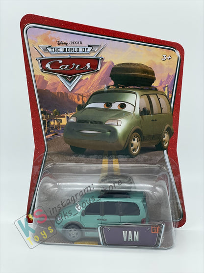 DISNEY PIXAR CARS BY MATTEL, "VAN #61" THE WORLD OF CARS - BNIP