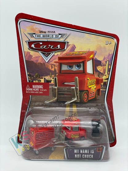 DISNEY PIXAR CARS BY MATTEL, THE WORLD OF CARS SERIES - MY NAME IS NOT CHUCK #55 - BNIP