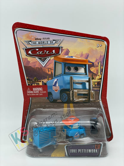 DISNEY PIXAR CARS BY MATTEL,  "LUKE PETTLEWORK" - THE WORLD OF CARS SERIES - BNIP