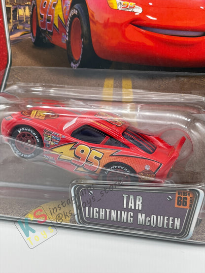 DISNEY PIXAR CARS BY MATTEL,  "TAR LIGHTNING MCQUEEN" - THE WORLD OF CARS SERIES - BNIP
