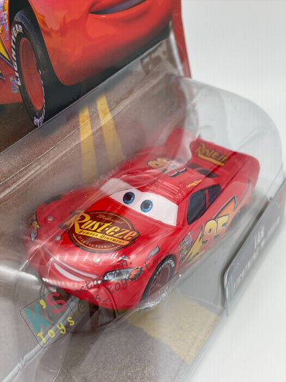 DISNEY PIXAR CARS BY MATTEL,  "TAR LIGHTNING MCQUEEN" - THE WORLD OF CARS SERIES - BNIP