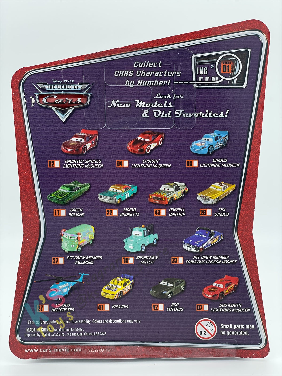 DISNEY PIXAR CARS BY MATTEL, PIT CREW MEMBER FILLMORE #37 - BNIP