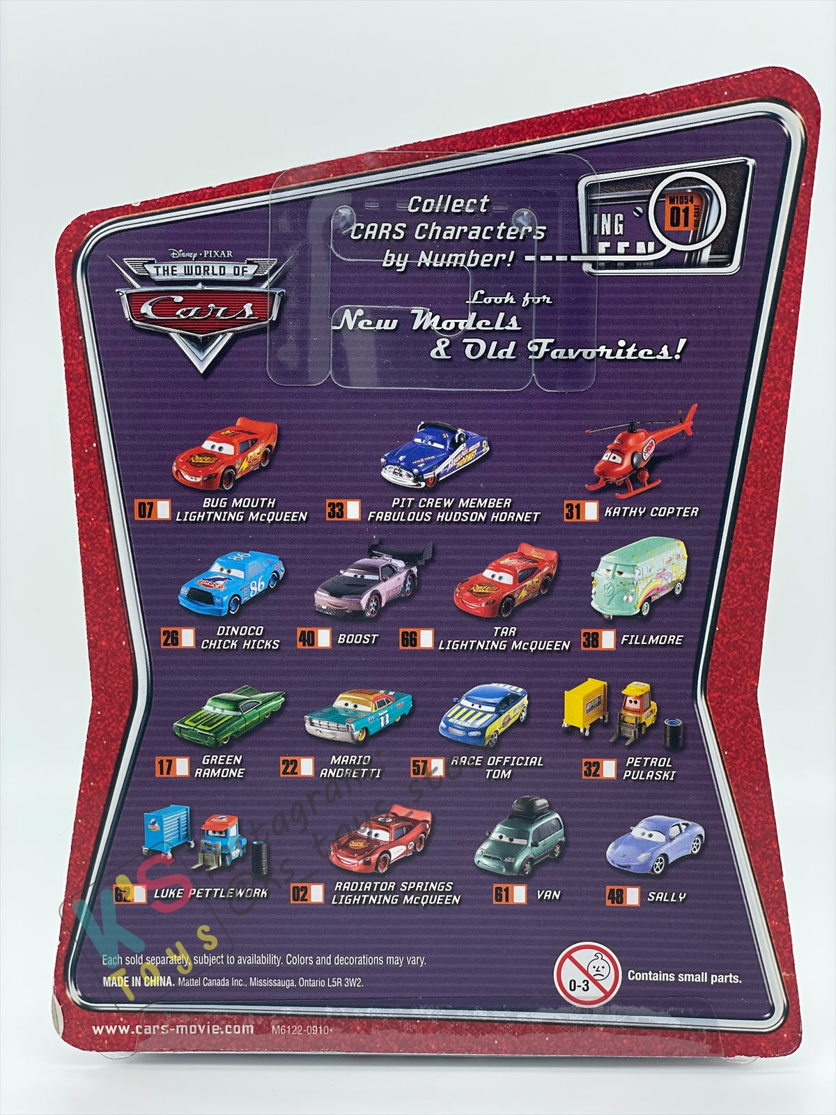 DISNEY PIXAR CARS 1:55 BY MATTEL, PETROL PULASKI - THE WORLD OF CARS SERIES - BNIP