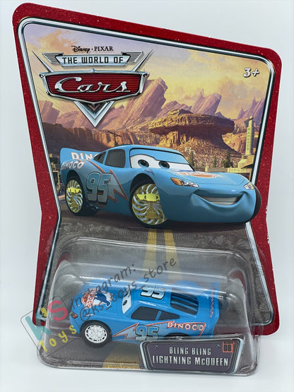 DISNEY PIXAR CARS 1:55 BY MATTEL, BLING BLING LIGHTNING MCQUEEN - THE WORLD OF CARS  SERIES - BNIP