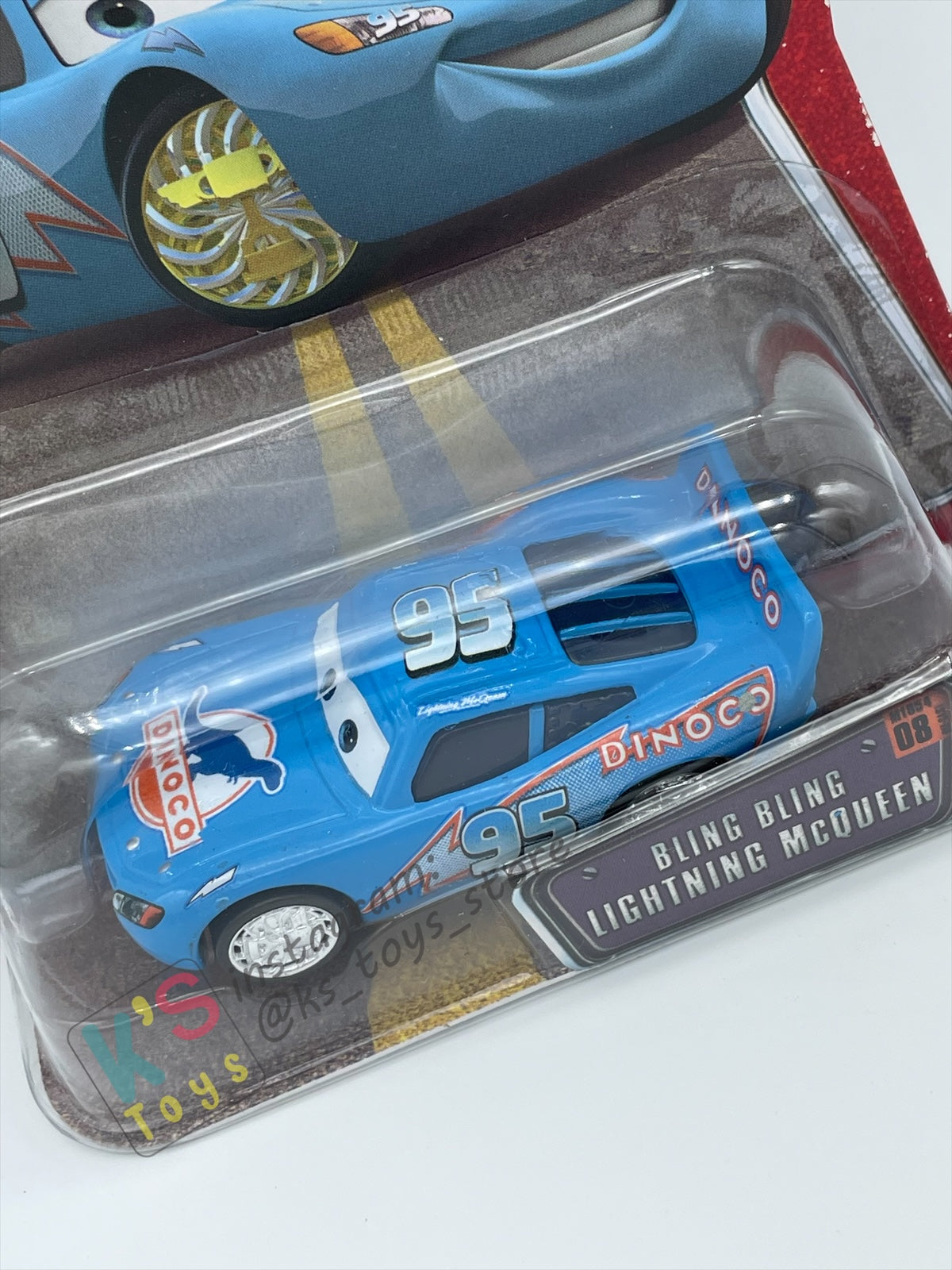 DISNEY PIXAR CARS 1:55 BY MATTEL, BLING BLING LIGHTNING MCQUEEN - THE WORLD OF CARS  SERIES - BNIP