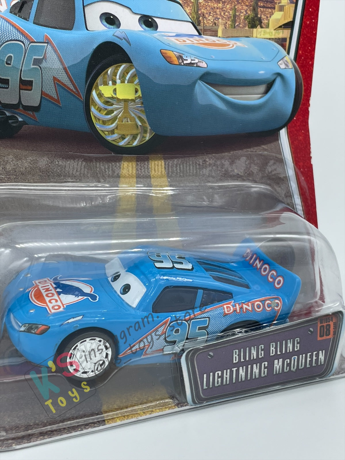 DISNEY PIXAR CARS 1:55 BY MATTEL, BLING BLING LIGHTNING MCQUEEN - THE WORLD OF CARS  SERIES - BNIP