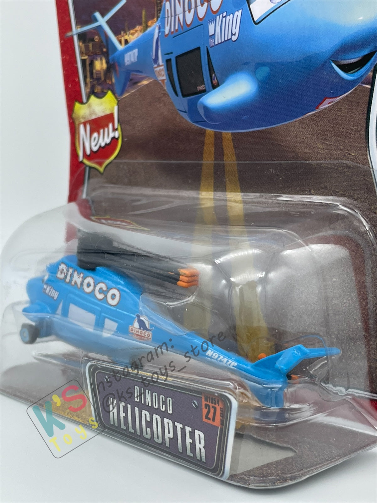 DISNEY PIXAR CARS BY MATTEL 1:55, DINOCO HELICOPTER - THE WORLD OF CARS SERIES - BNIP