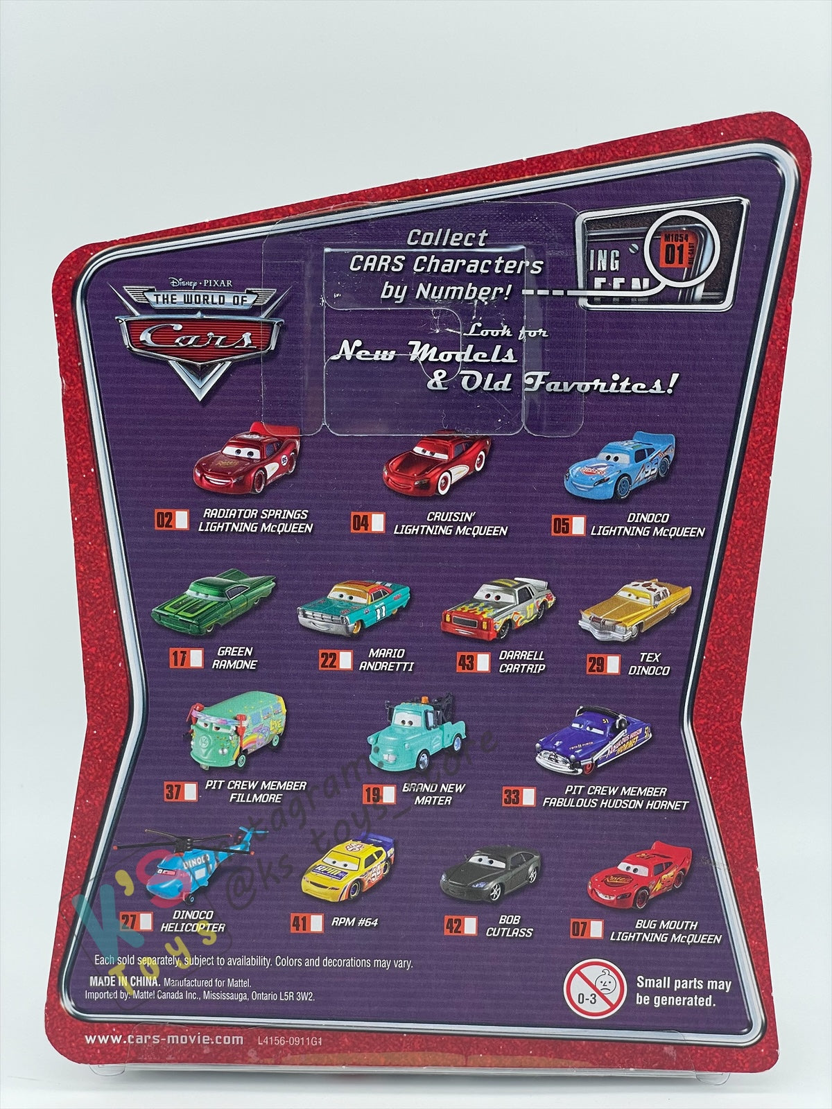 DISNEY PIXAR CARS BY MATTEL 1:55, DINOCO HELICOPTER - THE WORLD OF CARS SERIES - BNIP