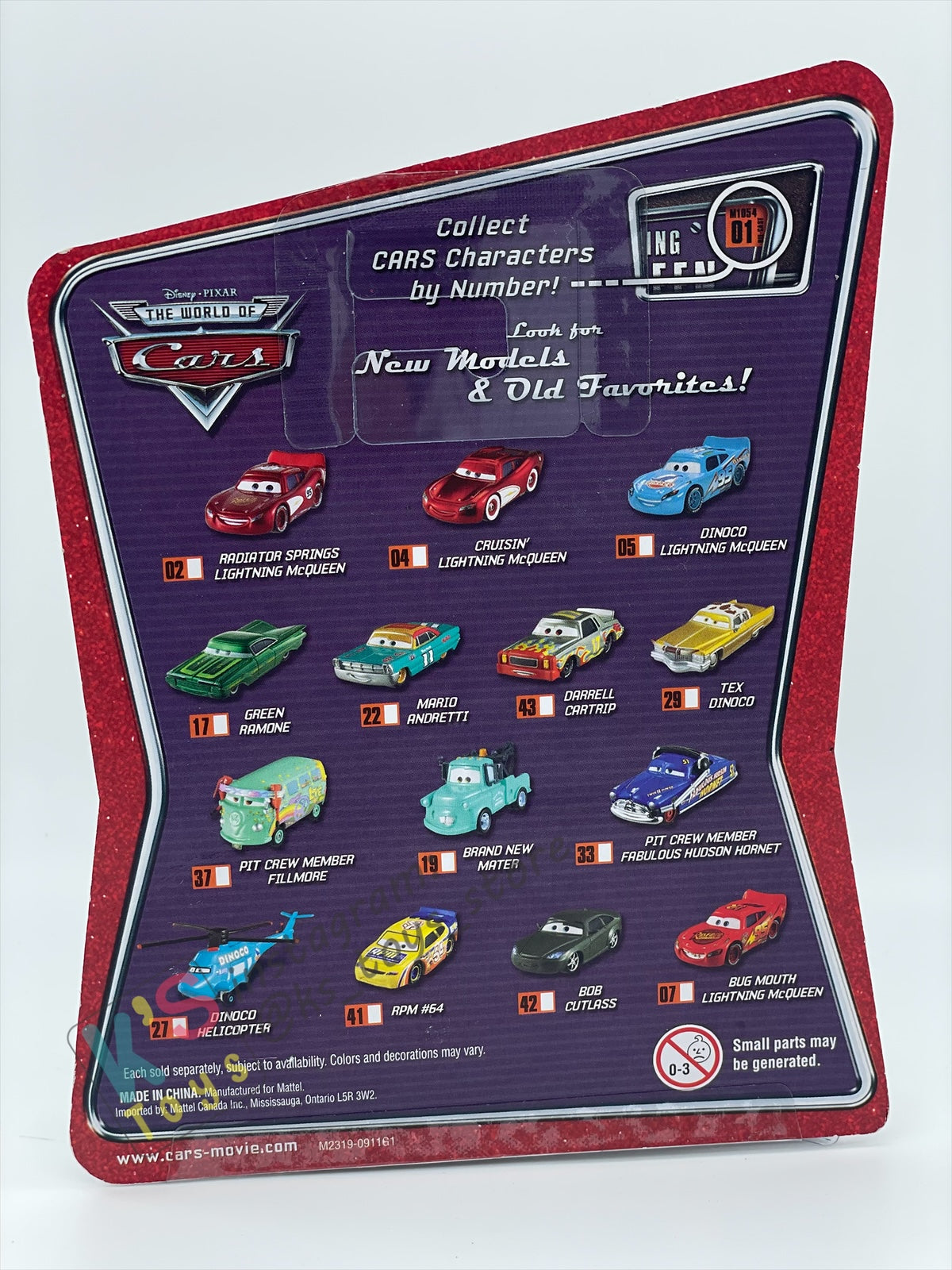 DISNEY PIXAR CARS BY MATTEL, THE WORLD OF CARS SERIES - PIT CREW MEMBER FABULOUS HUDSON HORNET - BNIP