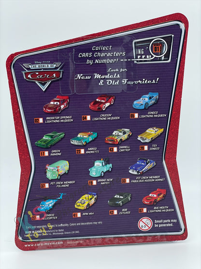 DISNEY PIXAR CARS BY MATTEL, THE WORLD OF CARS SERIES - PIT CREW MEMBER FABULOUS HUDSON HORNET - BNIP