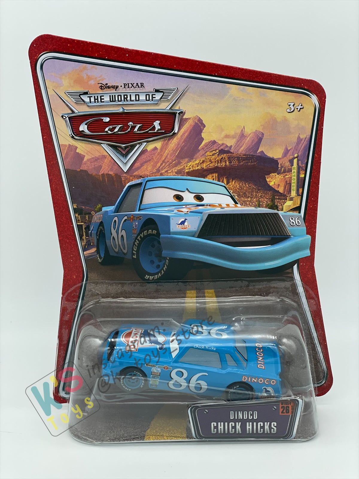 DISNEY PIXAR CARS BY MATTEL, THE WORLD OF CARS SERIES - DINOCO CHICK HICKS - BNIP
