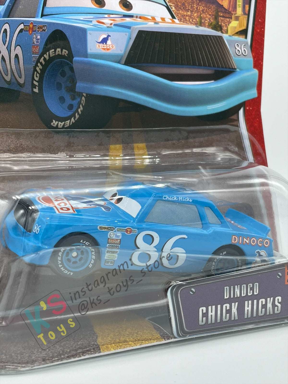 DISNEY PIXAR CARS BY MATTEL, THE WORLD OF CARS SERIES - DINOCO CHICK HICKS - BNIP