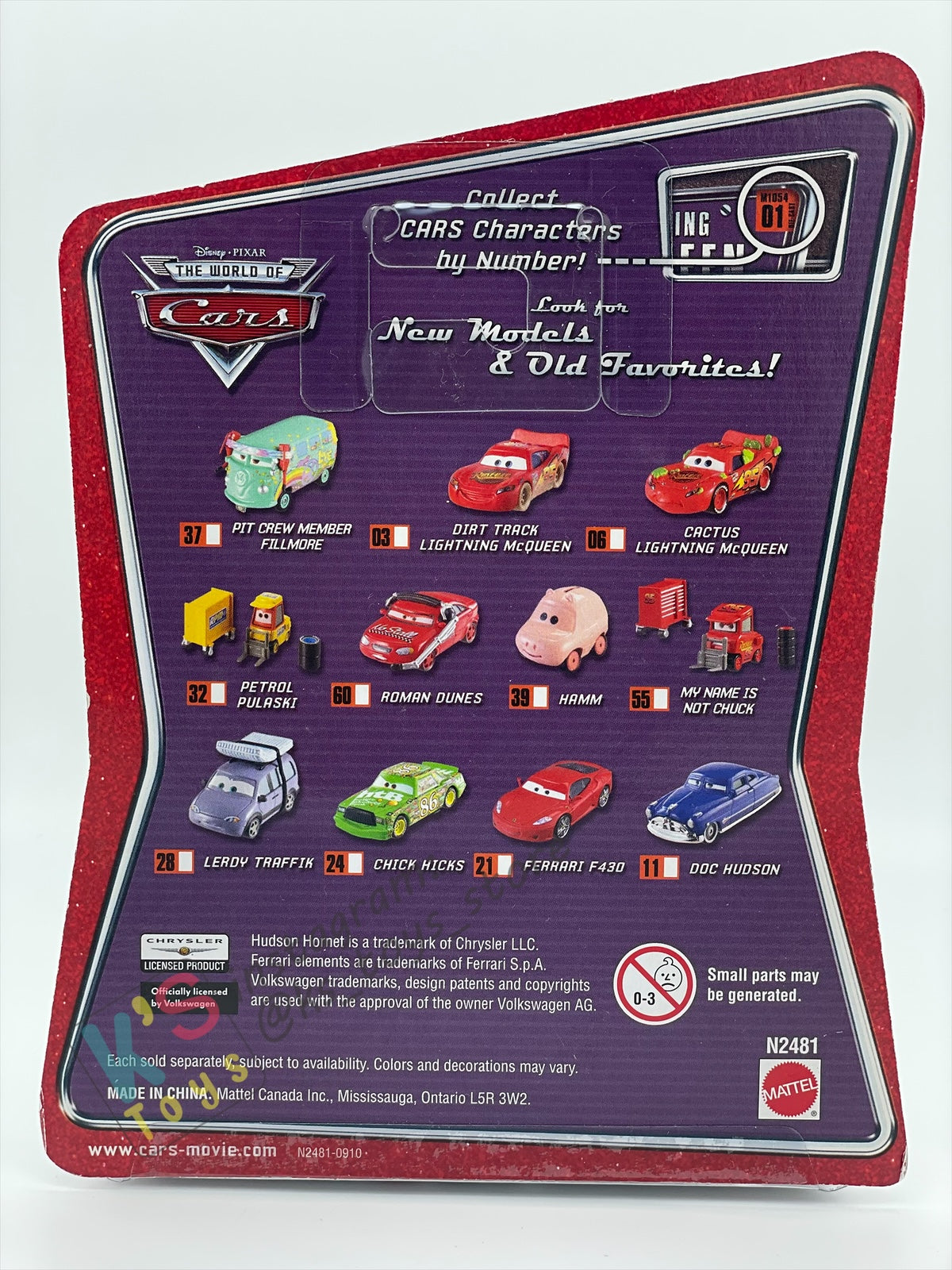 DISNEY PIXAR CARS BY MATTEL, THE WORLD OF CARS SERIES - LEROY TRAFFIK - BNIP