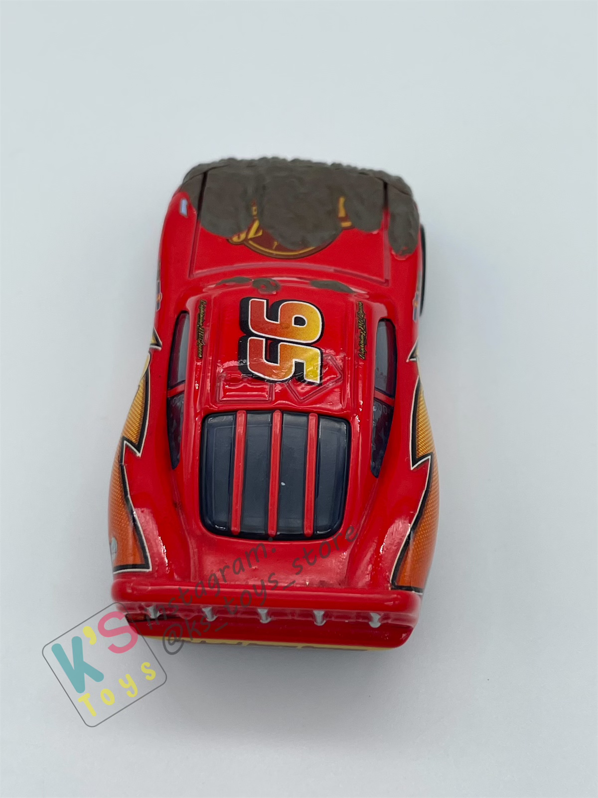 PRE-OWNED / LOOSE DISNEY PIXAR CARS - "MUDDY LIGHTNING MCQUEEN" - FINAL LAP SERIES - DISPLAYED CONDITION