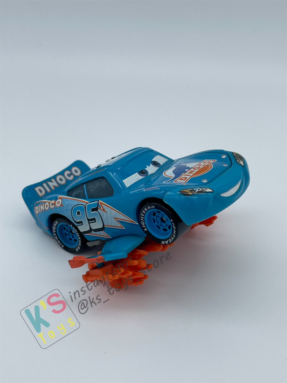 PRE-OWNED / LOOSE DISNEY PIXAR CARS - "LIGHTNING STORM LIGHTNING MCQUEEN" -  CARS, DINOCO - DISPLAYED CONDITION