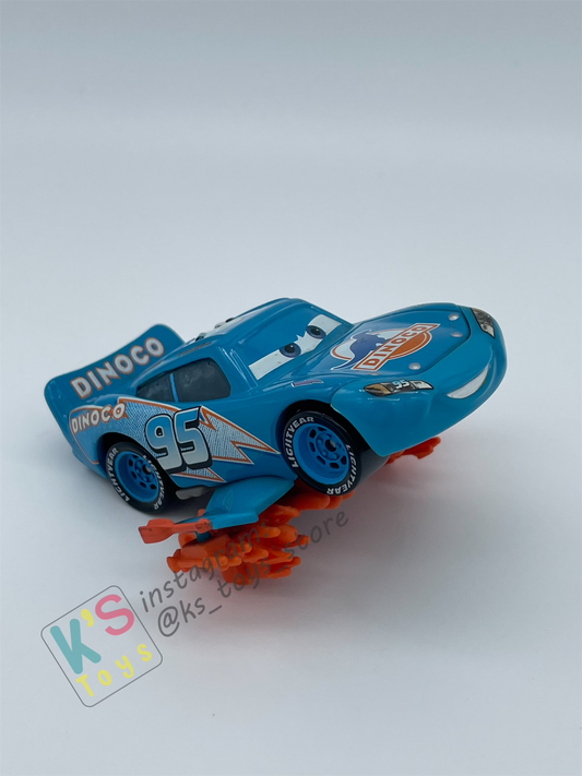 PRE-OWNED / LOOSE DISNEY PIXAR CARS - "LIGHTNING STORM LIGHTNING MCQUEEN" -  CARS, DINOCO - DISPLAYED CONDITION