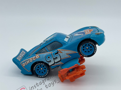 PRE-OWNED / LOOSE DISNEY PIXAR CARS - "LIGHTNING STORM LIGHTNING MCQUEEN" -  CARS, DINOCO - DISPLAYED CONDITION