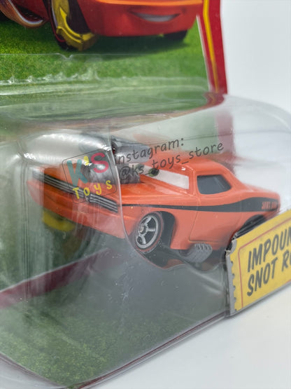 DISNEY PIXAR CARS BY MATTEL 1:55, IMPOUND SNOT ROD - RACE ORAMA SERIES - BNIP