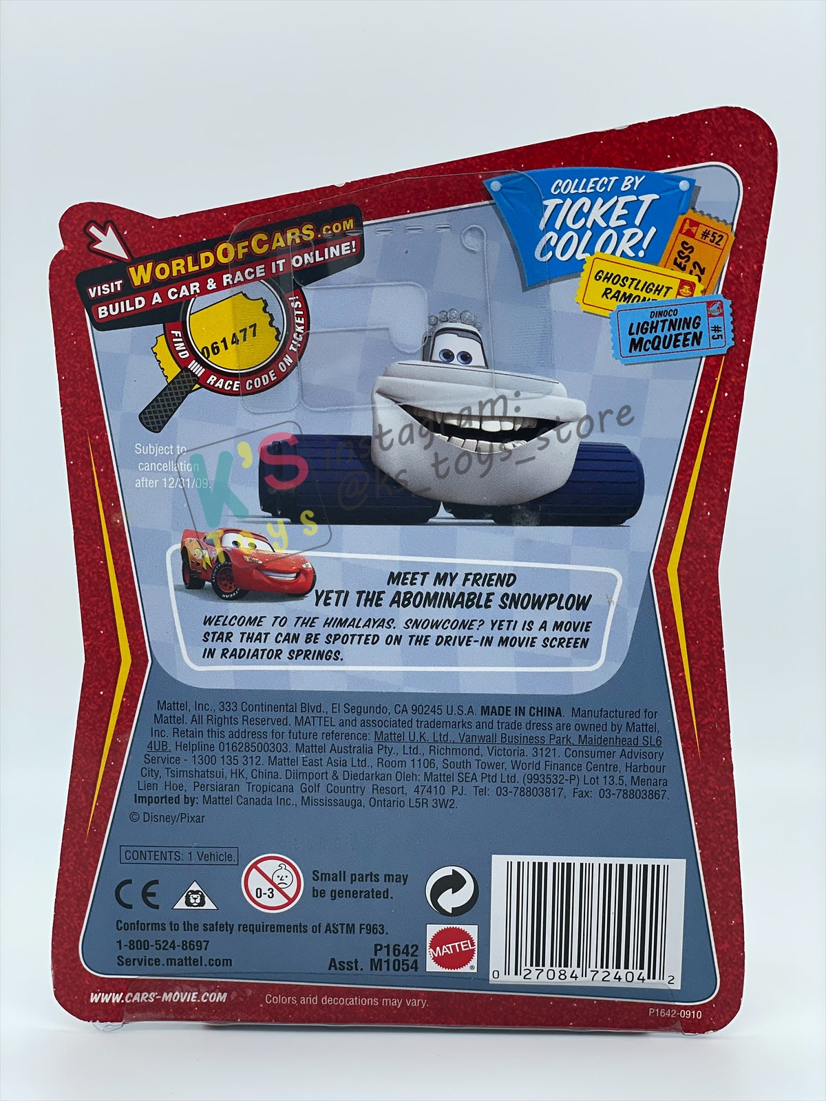 DISNEY PIXAR CARS BY MATTEL 1:55 - IMPOUND BOOST - RACE ORAMA CHASE SERIES - BNIP