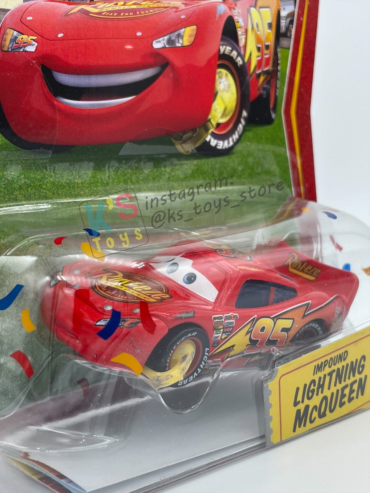 DISNEY PIXAR CARS BY MATTEL 1:55 - IMPOUND LIGHTNING MCQUEEN - RACE ORAMA CHASE SERIES - BNIP