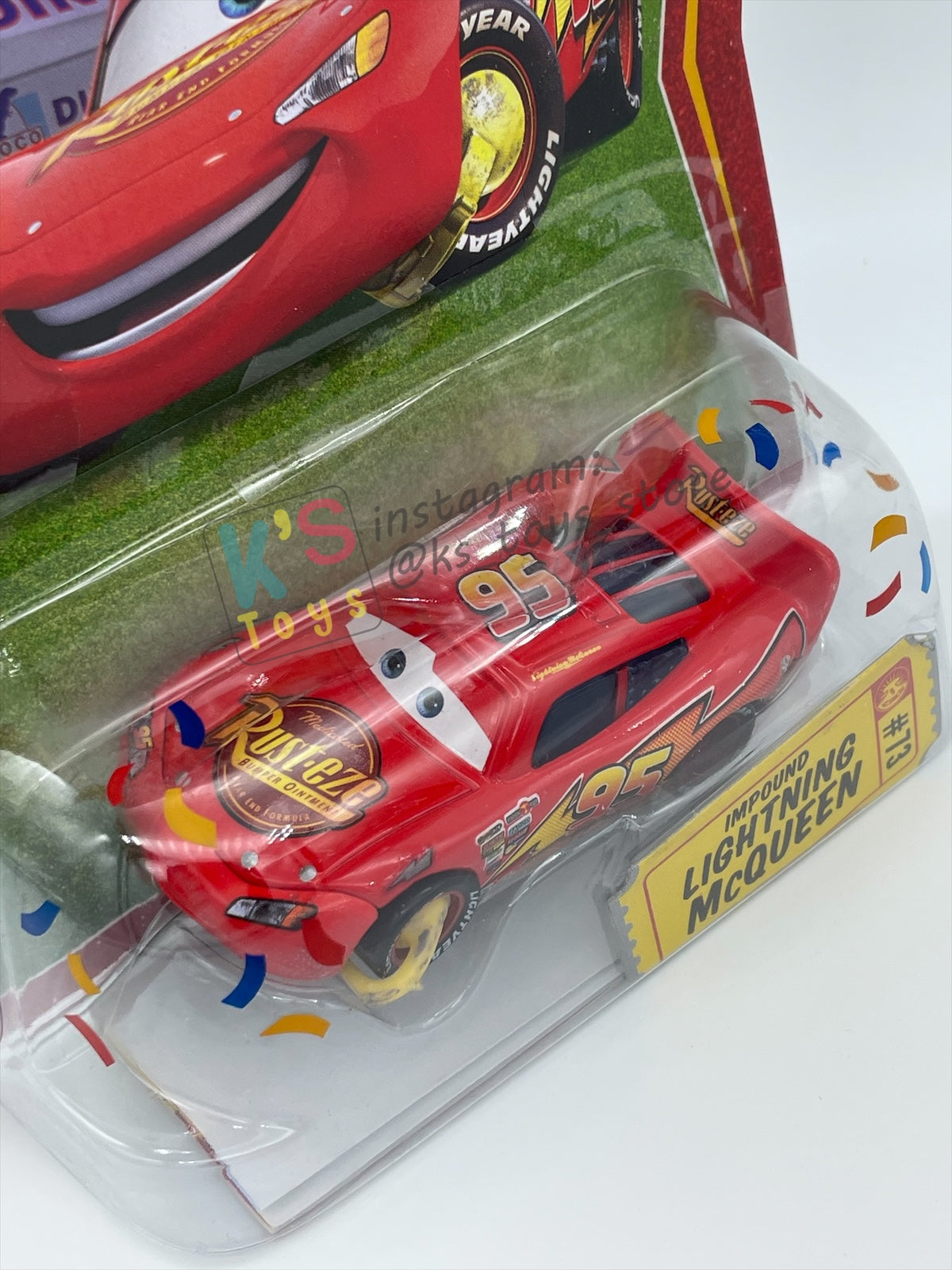 DISNEY PIXAR CARS BY MATTEL 1:55 - IMPOUND LIGHTNING MCQUEEN - RACE ORAMA CHASE SERIES - BNIP