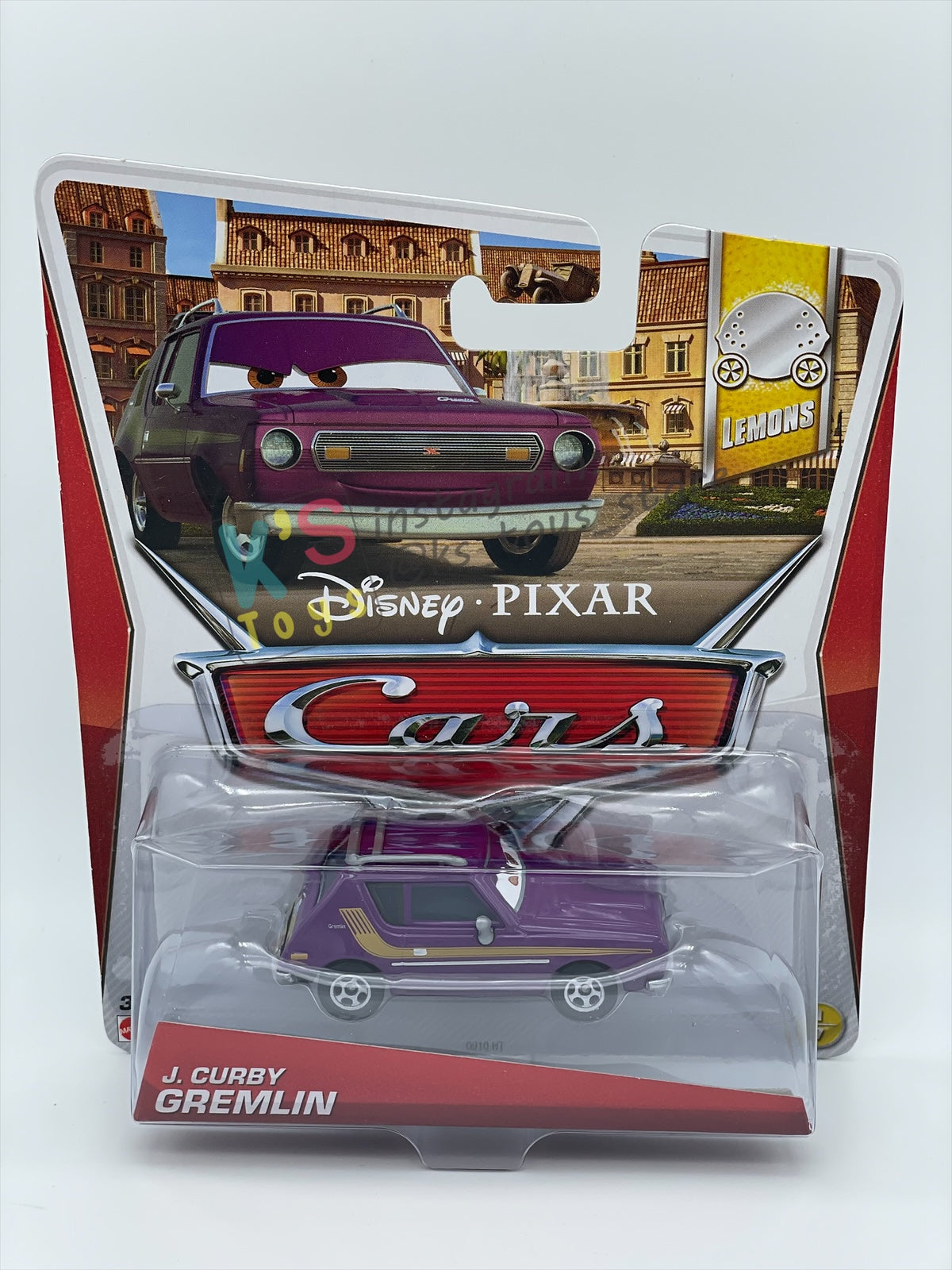 DISNEY PIXAR CARS BY MATTEL 1:55 - J. CURBY GREMLIN - LEMONS SERIES - BNIP